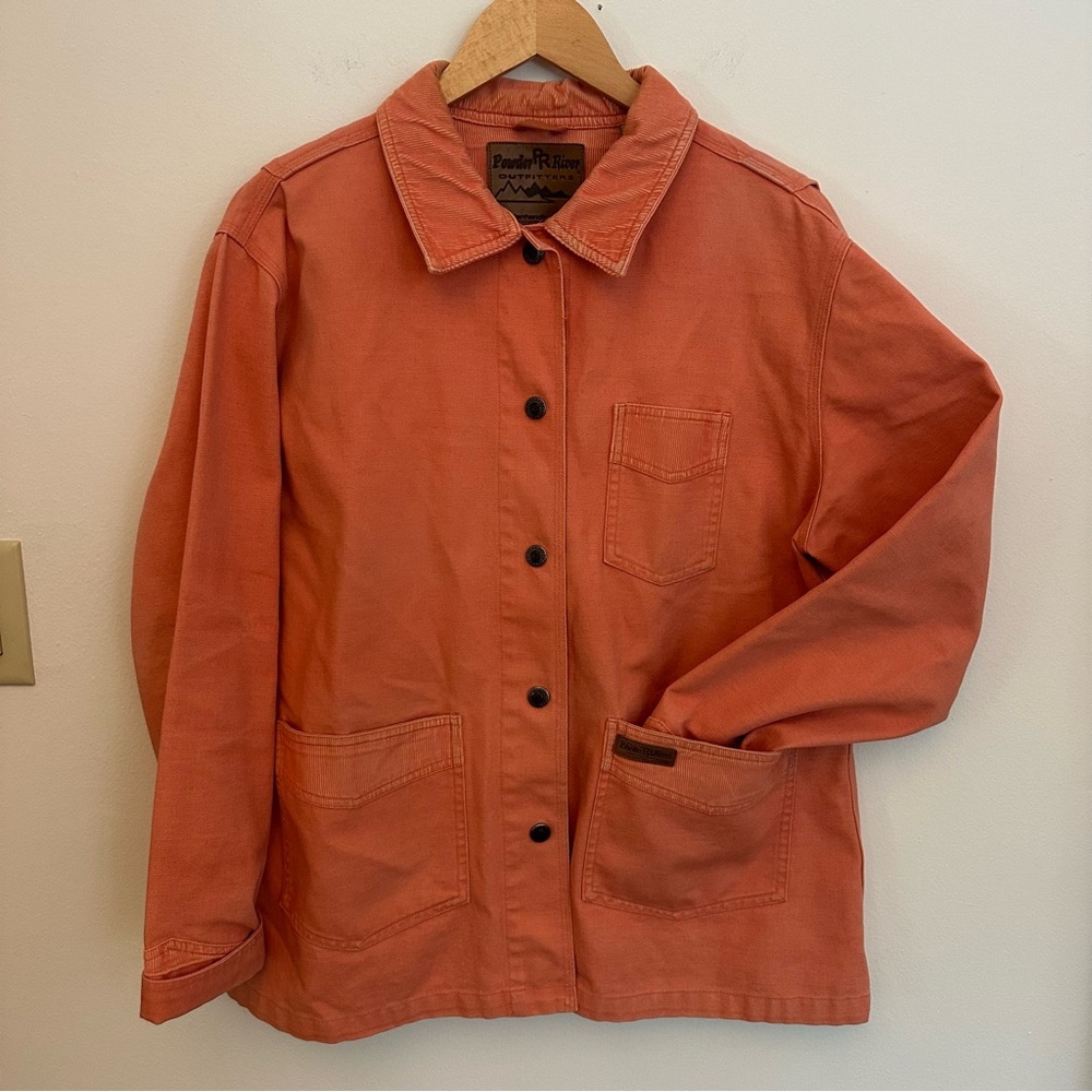 Powder River Outfitters Jacket Womens Size Large Salmon Pink Snap Zipper